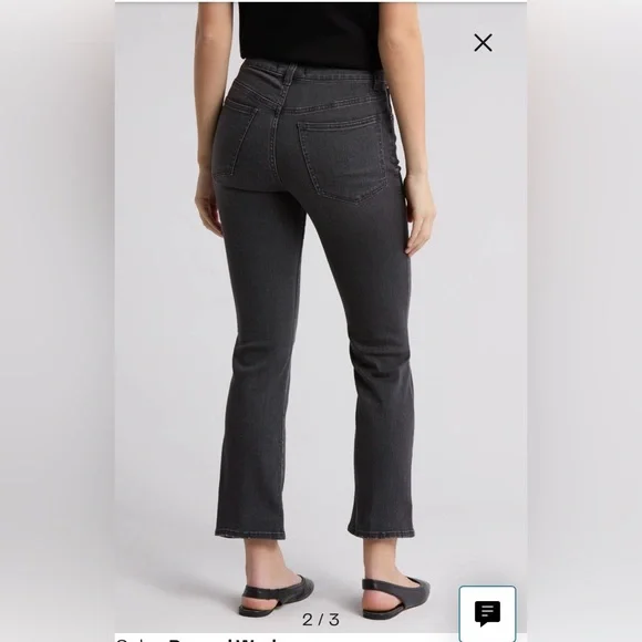 Madewell mid ride kick out jeans black wash size 28 - Picture 2 of 9